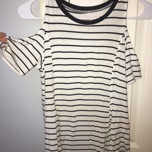 Striped Hollister cold shoulder
